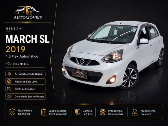 NISSAN MARCH 1.6 SL 16V FLEXSTART 4P XTRONIC NISSAN MARCH 1.6 SL 16V FLEXSTART 4P XTRONIC